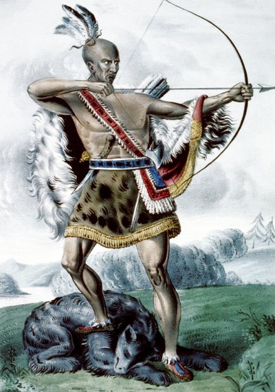 Hint Avcısı, 1845 by N. and Ives, J.M. Currier