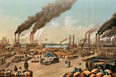 Levee - New Orleans, 1884 by N. and Ives, J.M. Currier