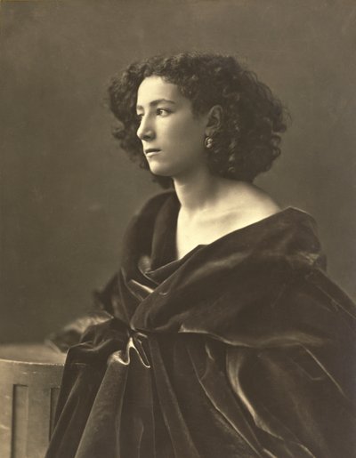 Sarah Bernhardt (1844-1924) Fransız aktris, fotoğraf Gaspard-Felix Tournachon namı diğer Nadar by Nadar