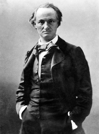Charles Baudelaire (1821 - 1867) Fransız şair, fotoğraf Gaspard Felix Tournachon, diğer adıyla Felix Nadar (1820-1910) c. 1858 by Nadar