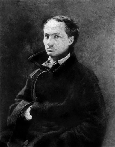 Charles Baudelaire (1821 - 1867) jeune, 1850 vers, fotoğraf par Gaspard Felix Tournachon dit Felix Nadar (1820 - 1910) koleksiyonu BNF - Fransız şair Charles Baudelaire (1821 - 1867) gençken, 1850 civarında, phioto Nadar tarafından by Nadar
