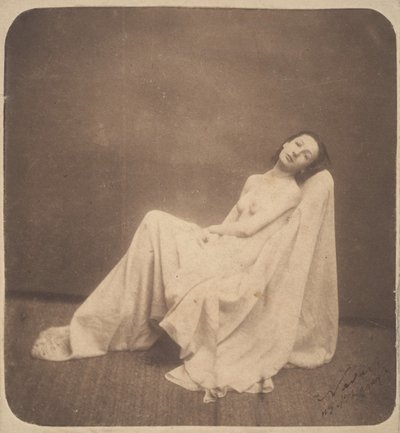 [Oturan Model, Kısmen Drapeli], 1856-59. by Nadar