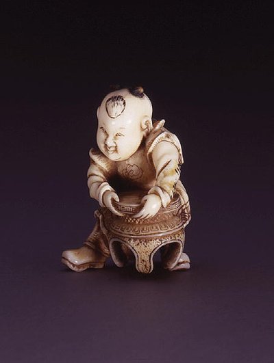 Netsuke ve c günü Ching g Akarako, c. 1830 (Evoly) by Nagahama Sokei