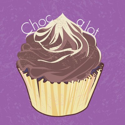 Choc A Lot Cup Cake, 2019, dijital sanat by Nancy Moniz Charalambous