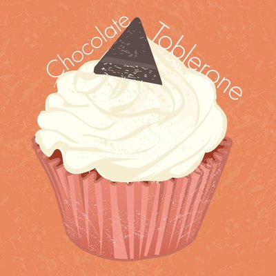 Çikolatalı Toblerone Cupcake, 2019, dijital sanat by Nancy Moniz Charalambous