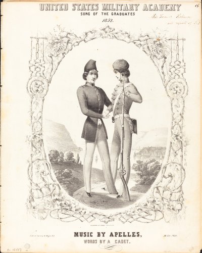 Amerika Birleşik Devletleri Askeri Akademisi, Mezunların Şarkısı by Napoleon Sarony, after James McNeill Whistler