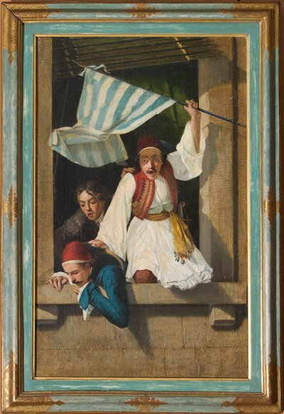 Yunan Devrimi Sahnesi (tuval üzerine yağlı boya) by Narciso Malatesta