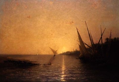 Nil üzerinde by Narcisse Berchere
