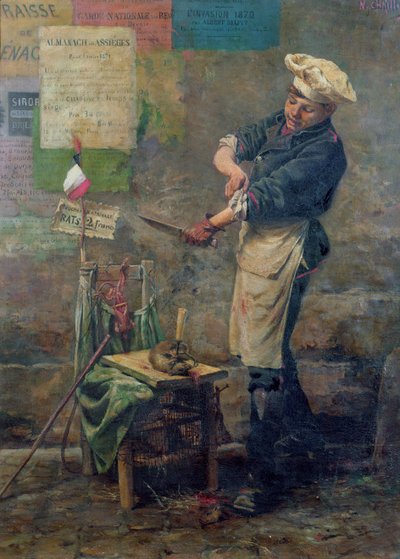 Paris Kuşatması sırasında Fare Satıcısı, 1870 by Narcisse Chaillou