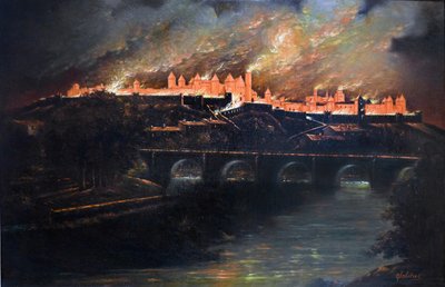 Carcassonne şehrinde patlama by Narcisse Salières