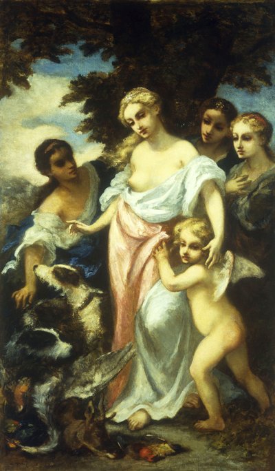 Avdan sonra Diana by Narcisse Virgile Diaz de la Peña