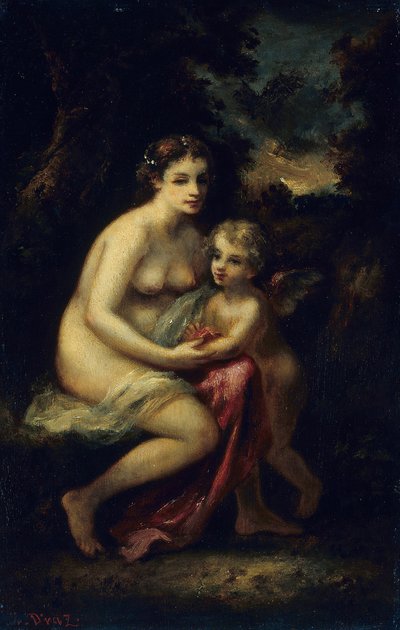 Aşk Tanrısı Eğitimi, c. 1859. by Narcisse Virgile Diaz de la Peña