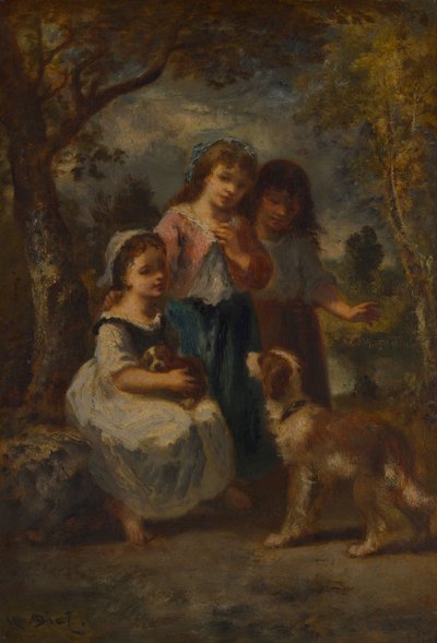 Üç Küçük Kız, 1870 dolayları by Narcisse Virgile Diaz de la Peña