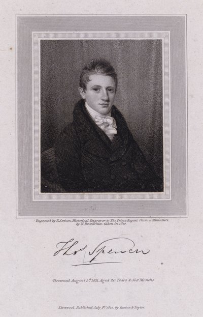Thomas Spencer, İngiliz Cemaat bakanı (gravür) by Nathan Cooper Branwhite