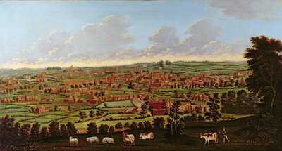 Prospect of Leeds, 1800 dolayları (tuval üzerine yağlı boya) by Nathan Theodore Fielding