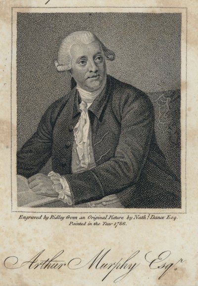 Arthur Murphy, İrlandalı yazar (gravür) by Nathaniel (after) Dance Holland