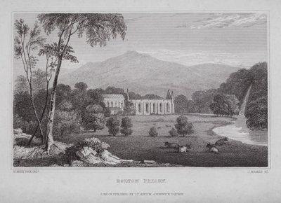 Bolton Manastırı (gravür) by Nathaniel (after) Whittock