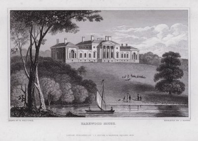 Harewood Evi (gravür) by Nathaniel (after) Whittock