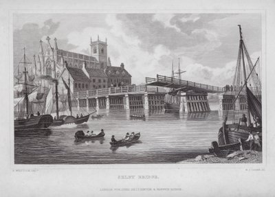 Selby Köprüsü (gravür) by Nathaniel (after) Whittock