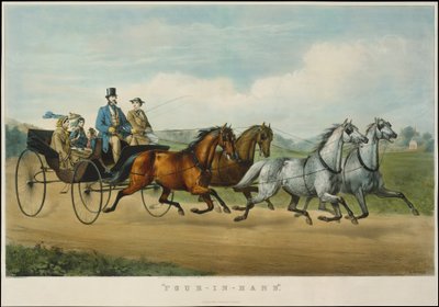 Four-in-Hand, 1861., 1861. Yaratıcılar: Nathaniel Currier, James Merritt Ives, Currier ve Ives. by Currier and Ives
