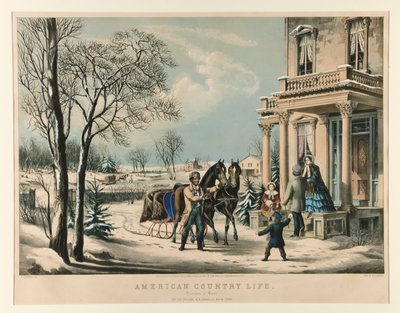 American Country Life./ Kış Zevkleri by Nathaniel Currier