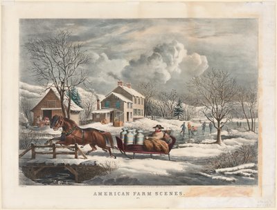 Amerikan Çiftlik Sahneleri, Kış by Nathaniel Currier