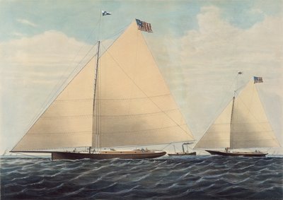 Philadelphia Kesici Yat Scud - Robert L. Stevens, Av., 1855 tarafından modellenmiştir. by Nathaniel Currier
