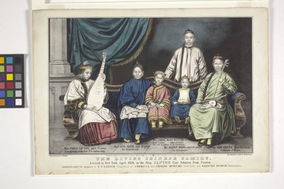 Yaşayan Çin Ailesi (el ile renkli taş baskı) by Nathaniel Currier