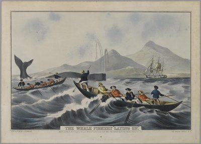 Balina Balıkçılığı 'Yerleştirme' by Nathaniel Currier