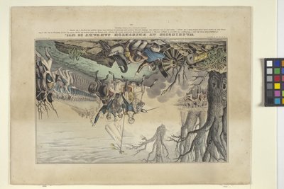 Washington Princeton'da 30 Ocak 1777 (el ile renkli taşbaskı) by Nathaniel Currier