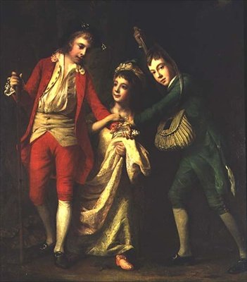 James, John ve Henrietta Maria, Alvalı Sir Henry Erskine'nin çocukları (tuval üzerine yağlı boya) by Nathaniel Dance Holland