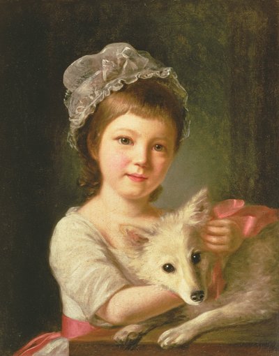 Köpekli Genç Kız, 1776 by Nathaniel Hone