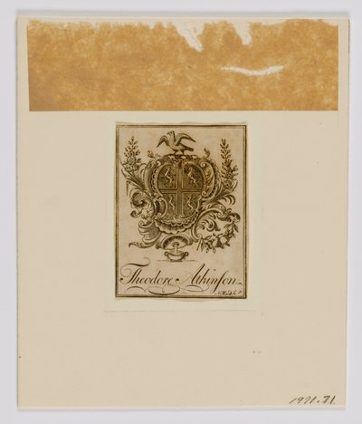 Theodore Atkinson Kitap Plakası by Nathaniel Hurd