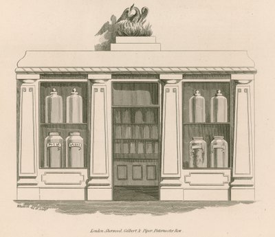 Kimyager Dükkanı, Great Russell Street, Bloomsbury by Nathaniel Whittock