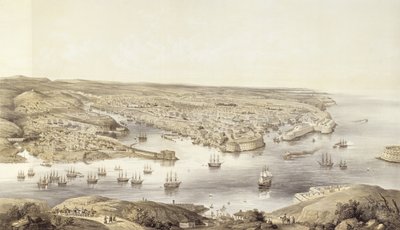 Tüm Görkemiyle Sebastopol, 1848, Day und Son tarafından kazınmış, 1857'de yayınlandı by Nathaniel Whittock