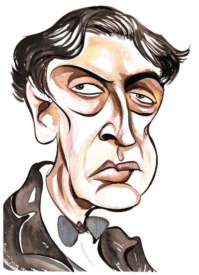 Alban Berg - renkli karikatür by Neale Osborne