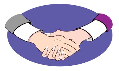 Handshake - illustration by Neale Osborne
