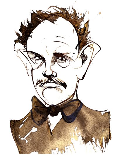 Richard Strauss, Alman besteci ve orkestra şefi (1864-1949); karikatür by Neale Osborne
