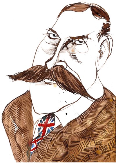 Sir Edward Elgar, 2022 (mürekkep) by Neale Osborne
