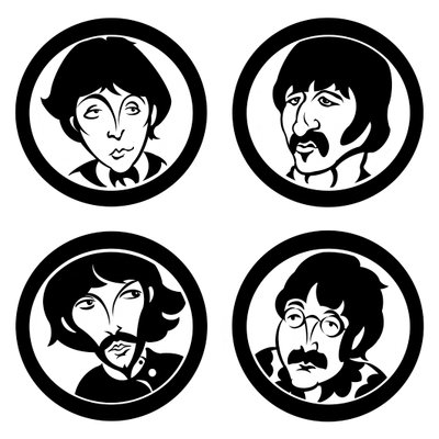 The Beatles, 2004 (mürekkep, dijital revizyon 2023) by Neale Osborne