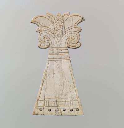 Çiçekli, volüt palmet ağacı şeklinde oyulmuş kazıma at alınlığı, MÖ 9.-8. Yüzyıl (fildişi) by Neo Assyrian