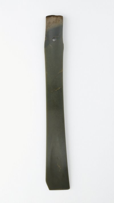 Çatallı keski (zhang) Qijia kültürü (yeşim (nefrit)) by Neolithic Period Chinese School