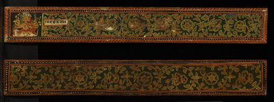Bir çift Devimahatmya el yazması kapak (ahşap üzerine opak klozet) by Nepalese School
