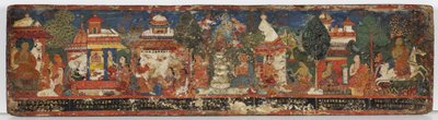 Budist el yazması kapak (ahşap üzerine opak klozet) by Nepalese School