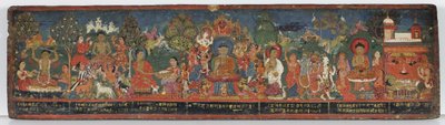 Budist el yazması kapak (ahşap üzerine opak klozet) by Nepalese School
