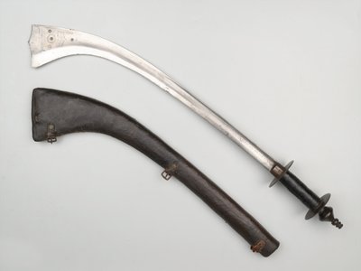 Kora kılıcı ve kın by Nepalese School