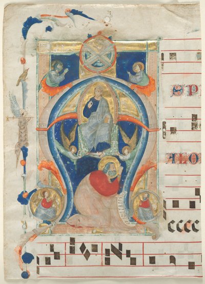 Tarihlendirilmiş İlk A: Mesih in Majesteleri, 1308 ile bir Antiphonary