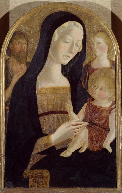 Aziz Vaftizci Yahya ve Mecdelli Meryem ile Madonna ve Çocuk, Bartolomeo de' Landi'den Neroccio (1447-1500) by Neroccio di (1447 1500) Landi