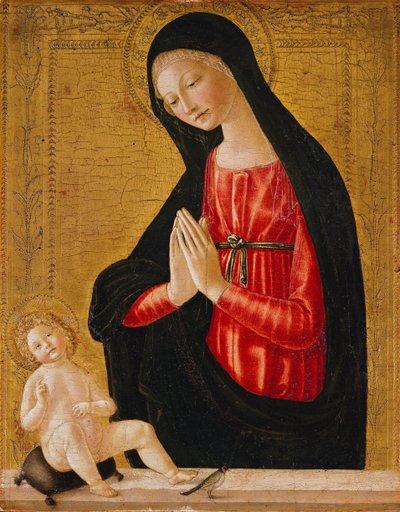 Çocuğa tapan Madonna by Neroccio di Landi