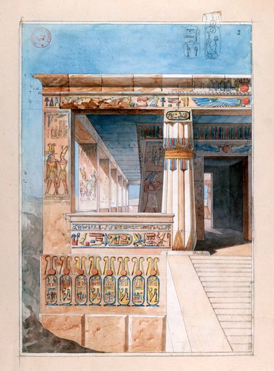 Antik Mısır tapınağı, 19. yüzyıl by Nestor l